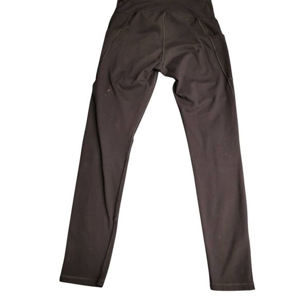 Workout Leggings TWO 2 Black Running Zumba Cardio Strength Training Yoga Pants - Picture 3 of 10